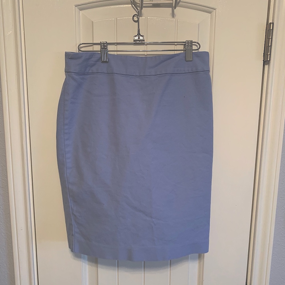 Baby blue pencil skirt